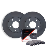 FRONT DISC BRAKE ROTORS + PADS for Jeep Cherokee KJ-Round Headlights 2001-2008