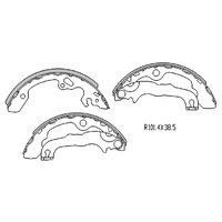 RDA REAR BRAKE SHOES FOR FORD FOCUS LR CL, LX 1.6L 1.8L 9/2002-2005 R2009