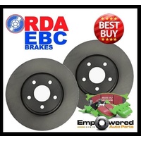 REAR DISC BRAKE ROTORS + EBC PADS for Dodge Ram SRT10 *350mm Disc* 2005 on