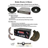 REAR DRUM BRAKE SHOES PAIR with 12 MTH WARRANTY for Holden Barina SB 1994-2001 