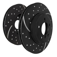 DIMPLED & SLOTTED FRONT DISC BRAKE ROTORS RDA7625D FOR PEUGEOT 4007 2.4L 2.2TD 2009 ON