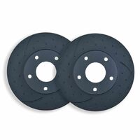 DIMPLED & SLOTTED FRONT BRAKE ROTORS FOR NISSAN SKYLINE R32 GTR 1989-1993 RDA7926D