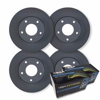 FULL SET DISC BRAKE ROTORS + PADS & H/B SHOES for Holden Adventra VY VZ CX6 CX8