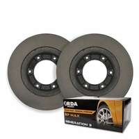RDA FRONT DISC BRAKE ROTORS + PADS for Toyota Hi-Lux 4WD GGN25 4.0L Supercharged