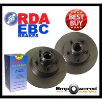 FRONT DISC BRAKE ROTORS+H/D PADS for FORD F150 4WD 5.0L V8 *HUB TYPE 5/1987-1992 