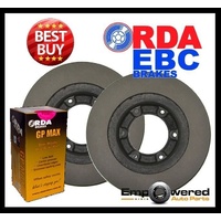 REAR RDA DISC BRAKE ROTORS & PADS FOR HOLDEN COLORADO 7 RG 2.8TD 4WD 11/2012-1/2018