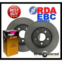 RDA FRONT DISC BRAKE ROTORS + PADS for Volkswagen CC 2.0TD 2012 onwards RDA7229