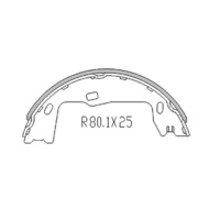 RDA REAR HAND BRAKE SHOES for Holden Statesman 1990 onwards VP VQ R1669 REAR SET