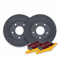 FRONT DISC BRAKE ROTORS + EBC PADS FOR MERCEDES BENZ W204 C63 AMG 2008-2015