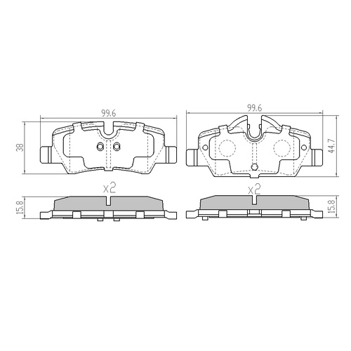 RDA GP MAX BRAKE PADS FOR MINI COOPER F55/F56 1.5 4/2013 ONWARDS - RDB2265