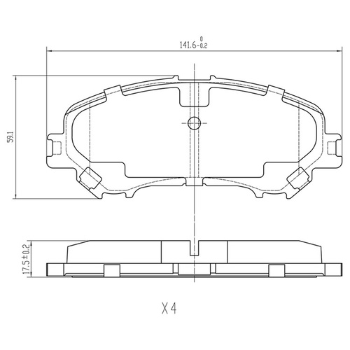 FULL SET RDA GP MAX BRAKE PADS FRONT & REAR FOR NISSAN QASHQAI 11/2013 ONWARDS