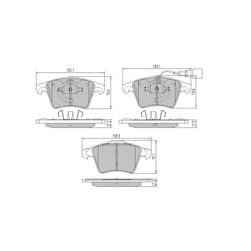 FULL SET RDA EXTREME BRAKE PADS FOR VW MULTIVAN 3.2V6 173KW 6/2005-2/2010