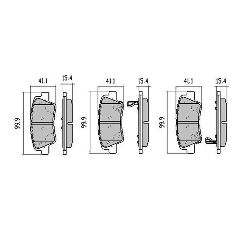 RDA GP MAX REAR BRAKE PADS SUIT VARIOUS HYUNDAI KIA SSANGYONG - RDB2054