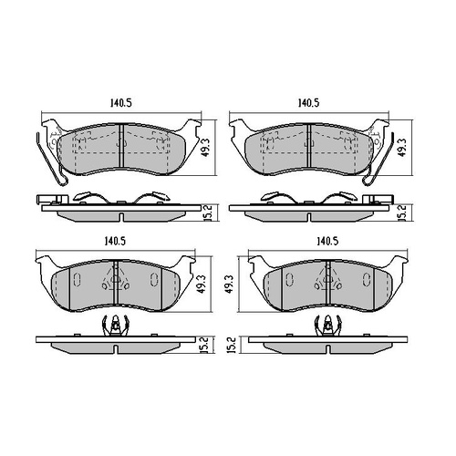 GP MAX FRONT DISC BRAKE PADS FOR JEEP CHEROKEE KJ 9/2001-2/2008 RDB1937