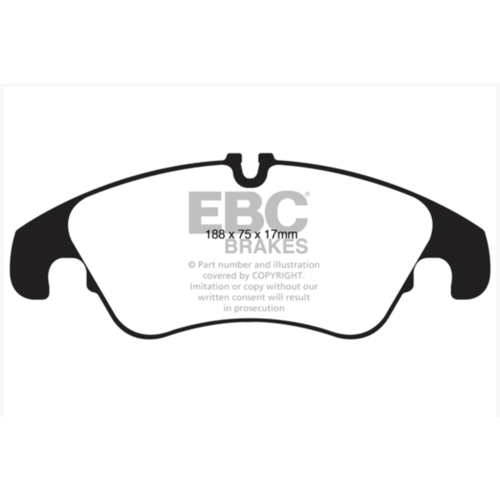 EBC RED STUFF FRONT BRAKE PADS FOR AUDI A6 ALLROAD 3.0TD 180KW 1/2012 ON DP32022