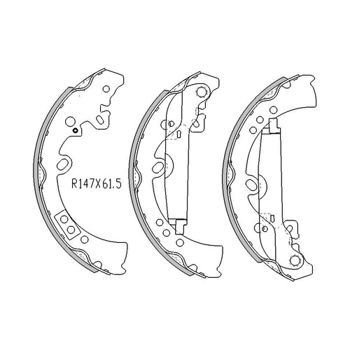 RDA REAR DRUM BRAKE SHOES FOR TOYOTA HILUX 4WD GGN25 KUN26 4/2005 ONWARDS R1997