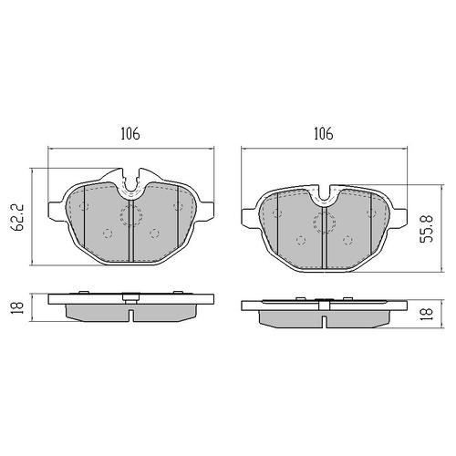EBC ULTIMAX PREMIUM BRAKE PADS FOR BMW X3 F25 20D,20I,28I,30D DPX2047