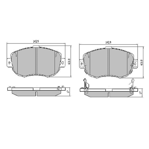 GP MAX FRONT DISC BRAKE PADS FOR LEXUS GS300 1993-3/2005 RDB1395