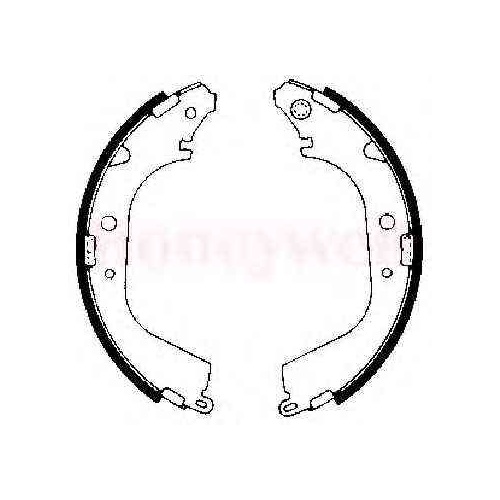 RDA REAR DRUM BRAKE SHOES FOR NISSAN PATROL GQ Y60/ GU Y61 1987-2007