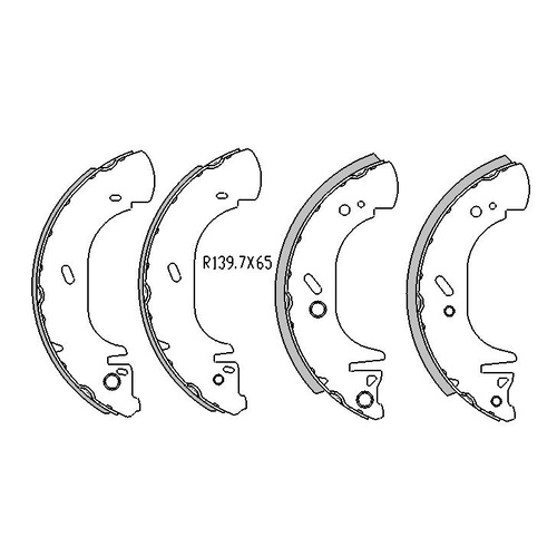 RDA REAR BRAKE SHOES FOR FORD TRANSIT VG 2.5TD 1997-2000 - R1737