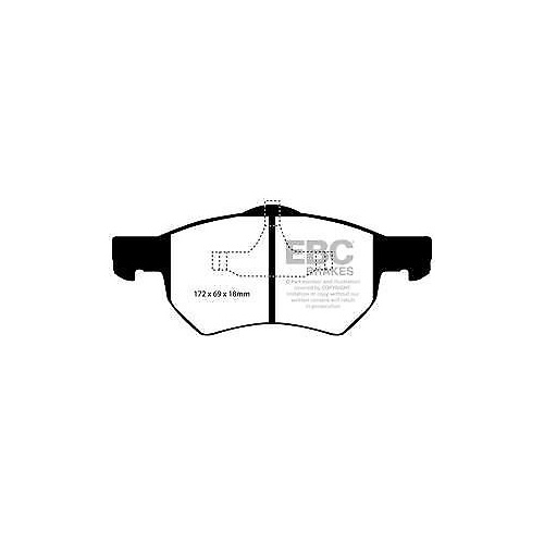 FULL SET FRONT & REAR EBC ULTIMAX BRAKE PADS FOR CHRYSLER RG VOYAGER 2000-2008