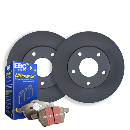 REAR RDA DISC BRAKE ROTORS & EBC PADS FOR FIAT RITMO 1.4L T-JET TURBO 281MM 2008-2009