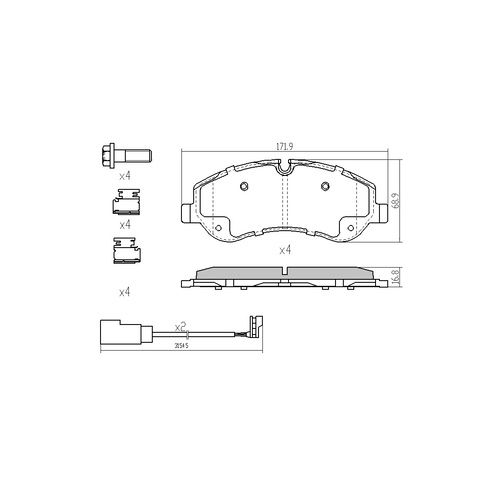 RDA EXTREME HD REAR BRAKE PADS FOR BMW 5 SERIES F10 F11 - RDX2179