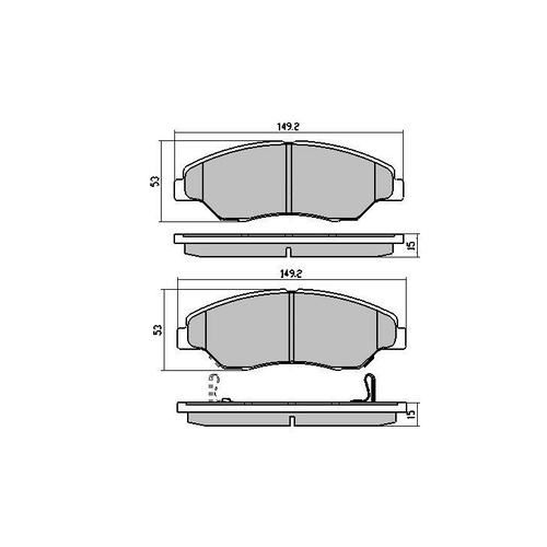 GP MAX FRONT BRAKE PADS FOR KIA SPORTAGE 8/1999-8/2004 - RDB1971