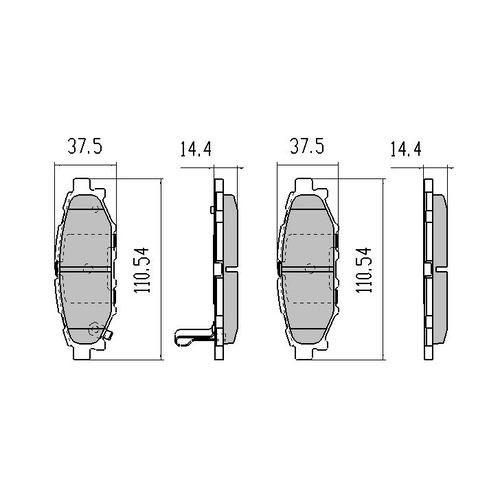 RDA EXTREME HD BRAKE PADS FOR SUBARU LIBERTY FORESTER IMPREZA OUTBACK XV-RDX1992