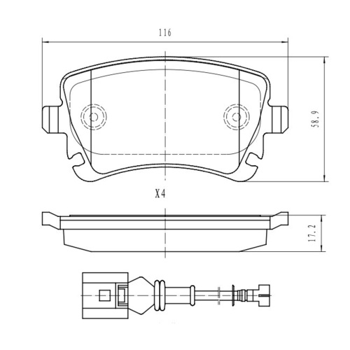 EXTREME REAR BRAKE PADS FOR VOLKSWAGEN TRANSPORTER / MULTIVAN T5 2.5TDI RDX2052