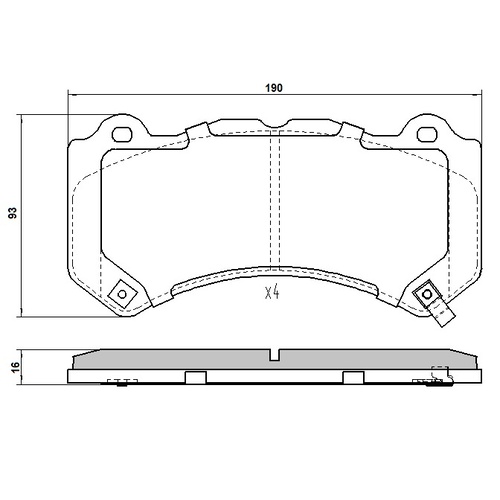 EBC YELLOW STUFF FRONT BRAKE PADS FOR JEEP GRAND CHEROKEE SRT8 6.4L WK DP41853R