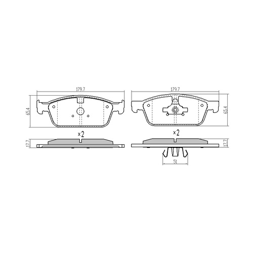 FULL SET RDA GP MAX BRAKE PADS FOR FORD ESCAPE 12/2016 ONWARDS