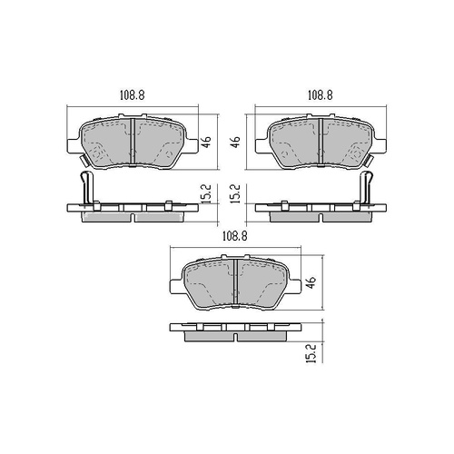 RDA GP MAX REAR BRAKE PADS FOR HONDA ODYSSEY RB1 RB3 2.4L 2005-2014 RDB2031