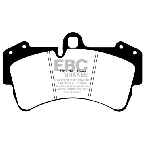 EBC YELLOW STUFF FRONT BRAKE PADS FOR AUDI Q7 4.2TDI *1LF 5/2006 ON DP41473