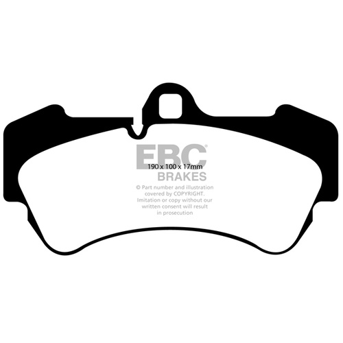 EBC YELLOW STUFF FRONT BRAKE PADS FOR PORSCHE CAYENNE 3.6 17Z 2007-2010 DP41521