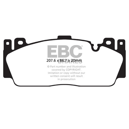 EBC RED STUFF BRAKE PADS FOR BMW 5 SERIES M5 F10 M5 8/2013-12/2017 DP32148