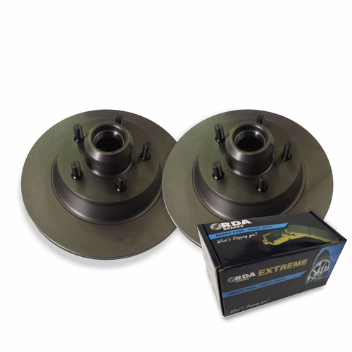 REAR RDA DISC BRAKE ROTORS & H/D PADS FOR RENAULT TRAFIC X82 FG 1.6TD 4/2014-ON RDA8523