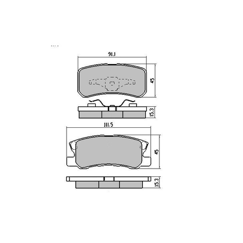 RDA GP MAX REAR BRAKE PADS FOR MITSUBISHI PAJERO NM NP 2000-2006 RDB1464