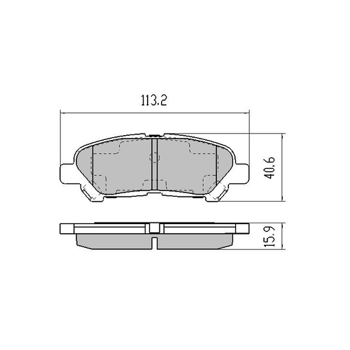 GP MAX REAR BRAKE PADS FOR TOYOTA KLUGER GSU40R GSU45R 3.5L 6/2007-2014 RDB2067