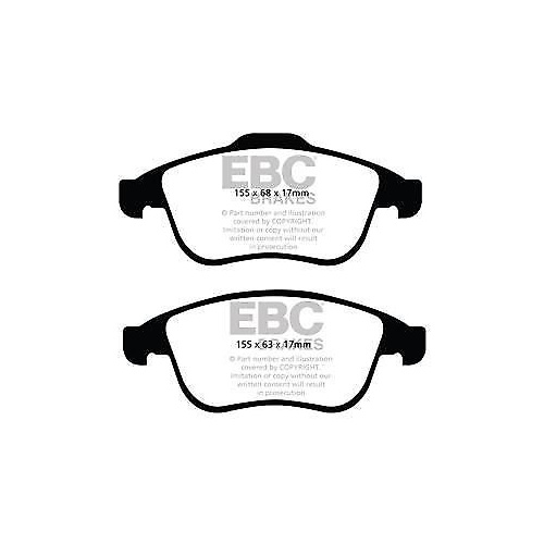 EBC ULTIMAX FRONT BRAKE PADS for Toyota Hilux KUN26R GGN25R 2005 Onward DPX2005