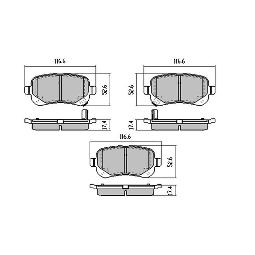 RDA EXTREME REAR BRAKE PADS FOR CHRYSLER GRAND VOYAGER RT 2.8TD 3.8L 2008-6/2010