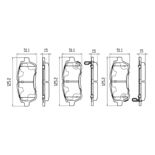 RDA GP MAX FRONT BRAKE PADS for Mazda 2 DE 1.5L 76Kw 2D & 4D Hatch 2008-10/2014