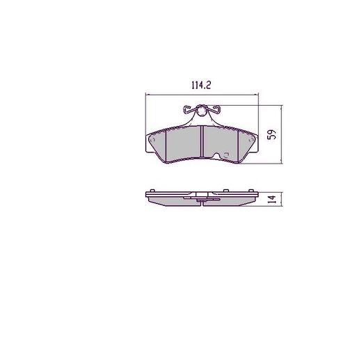 REAR DISC BRAKE PADS FOR MITSUBISHI 380 3.8L ALL-MODELS 8/2005-4/2008 - RDB1996
