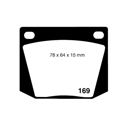 RDA GP MAX FRONT DISC BRAKE PADS FOR HOLDEN HD & HR 2/1965-2/1968 RDB525