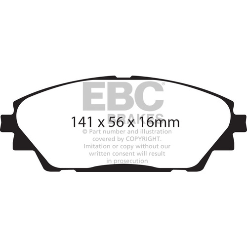 EBC ULTIMAX FRONT BRAKE PADS FOR MAZDA 3 BM BN 2.0L 2.5L 2014 ONWARDS DPX2185