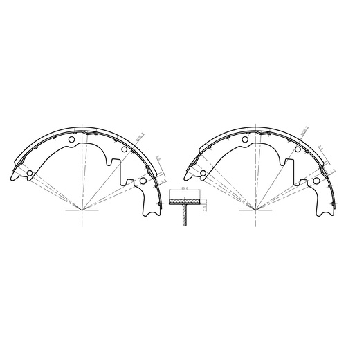 RDA REAR BRAKE SHOES FOR HOLDEN HQ - WB 1971-1985 R1337