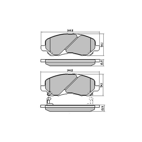 GP MAX FRONT BRAKE PADS FOR MITSUBISHI LANCER ES 2.0L 2007-2012 RDB1441