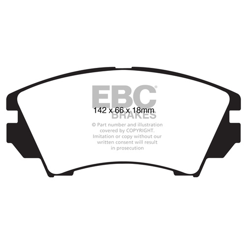 EBC ULTIMAX FRONT BRAKE PADS FOR SAAB 9-5 2.0LTURBO VECTOR 4/2011-1/2012 DPX2014