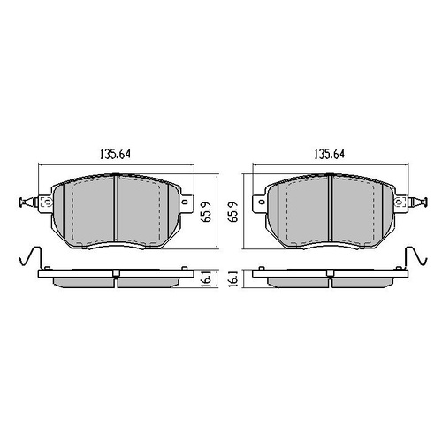 RDA EXTREME H/D FRONT BRAKE PADS FOR NISSAN MURANO Z50 Z51 2003-6/2011 RDX1516