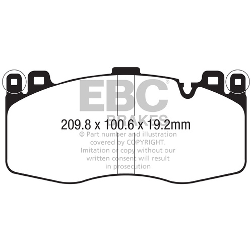 EBC YELLOW STUFF BRAKE PADS FOR BMW F85 X5M F86 X6M 4/2015-9/2018 - DP42370R
